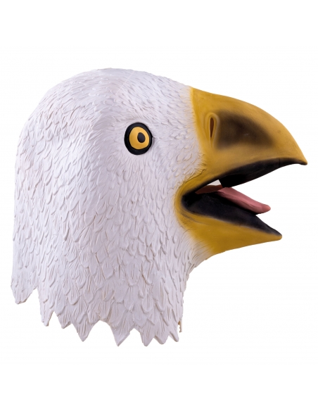 Masque Intégral d'Aigle Blanc en Latex : Envolez-vous vers la Magie du Déguisement