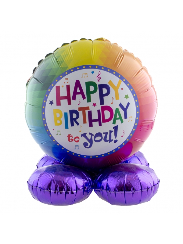Ballon Happy Birthday 50 cm à poser