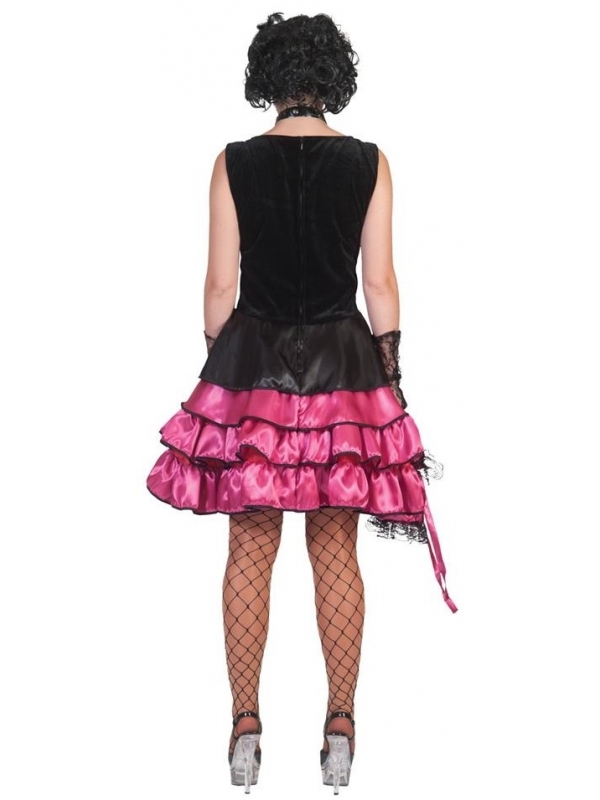 Déguisement de Danseuse Cancan Rose-Noir Femme - Costume Burlesque et Séduisant