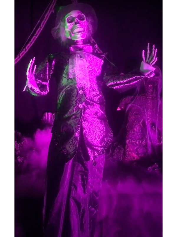 Décoration Halloween, marié 182 cm avec lumière et son