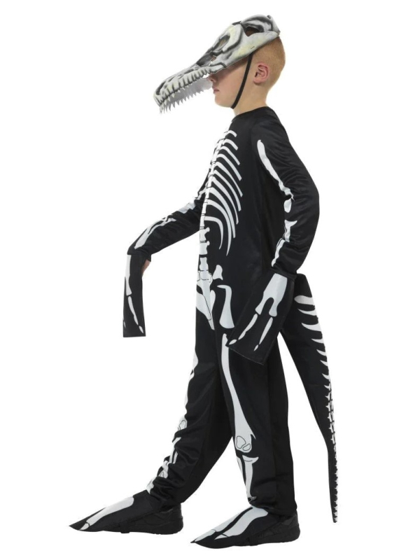 Déguisement Squelette de Tyrannosaure enfant (combinaison, masque, yeux holographiques 3D)