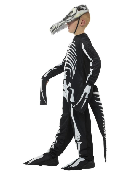 Déguisement Squelette de Tyrannosaure enfant (combinaison, masque, yeux holographiques 3D)