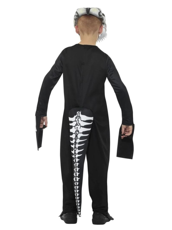 Déguisement Squelette de Tyrannosaure enfant (combinaison, masque, yeux holographiques 3D)