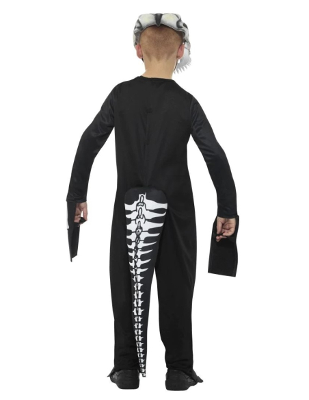 Déguisement Squelette de Tyrannosaure enfant (combinaison, masque, yeux holographiques 3D)