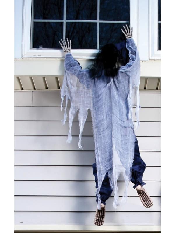 Décoration Zombie Grimpant - Une Visite Terrifiante, 2 couleurs au choix