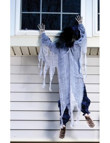 Décoration Zombie Grimpant - Une Visite Terrifiante, 2 couleurs au choix