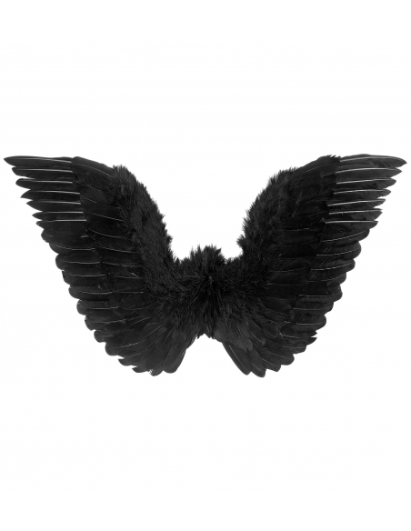 Ailes noires en plumes 78 x 36 cm : Élégance et Mystère pour Vos Fêtes