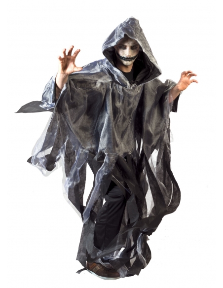 Cape de Démon Grise en Lambeaux - Accessoire Halloween