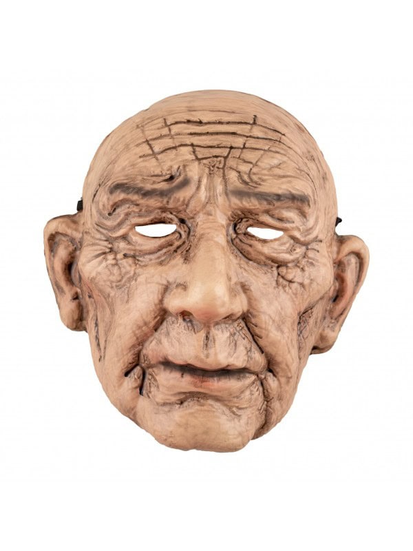 Masque de Vieux Homme Ridé en PVC - Transformez-vous en Vieillard Réaliste
