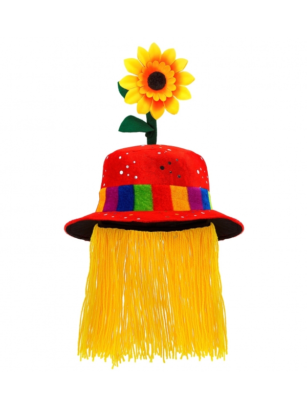 Chapeau de clown rouge en velours : Éclat et Originalité pour Votre Costume