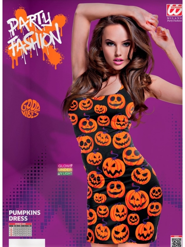 Robe d'Halloween la Plus Sensuelle femme : Citrouille Néon