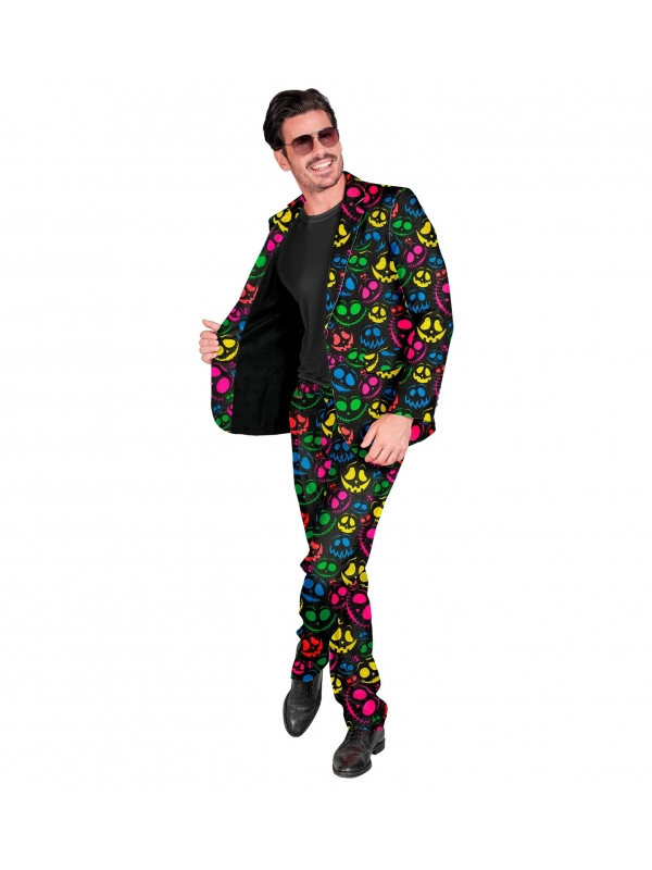 Costume Fun et Sexy d'Halloween : motif fantôme néon du S au XXL