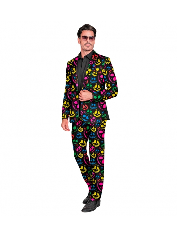 Costume Fun et Sexy d'Halloween : motif fantôme néon du S au XXL