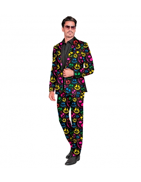Costume Fun et Sexy d'Halloween : motif fantôme néon du S au XXL