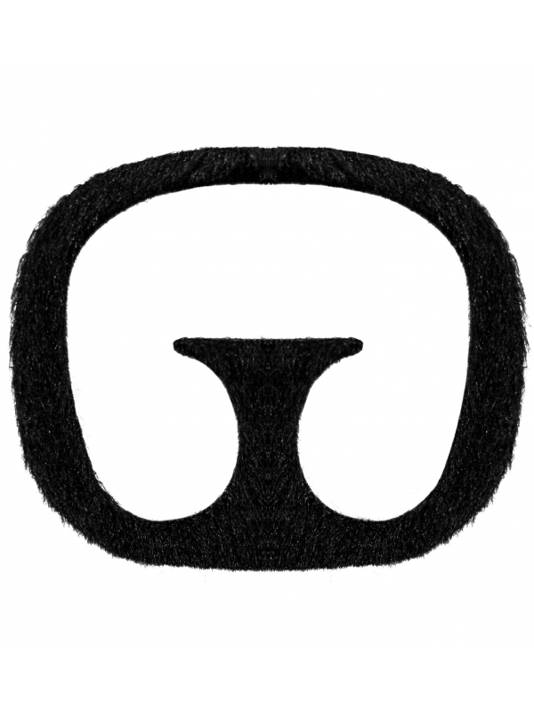 Barbe et Moustache Auto-adhésives de Bouc Noir en Polyester