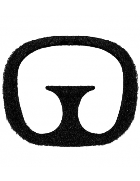 Barbe et Moustache Auto-adhésives de Bouc Noir en Polyester