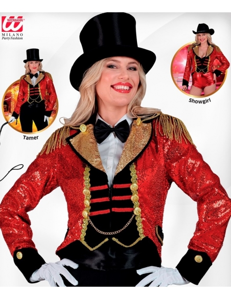 Veste Queue de Pie Rouge Pailletée femme : Éclat et Séduction du S au XXL