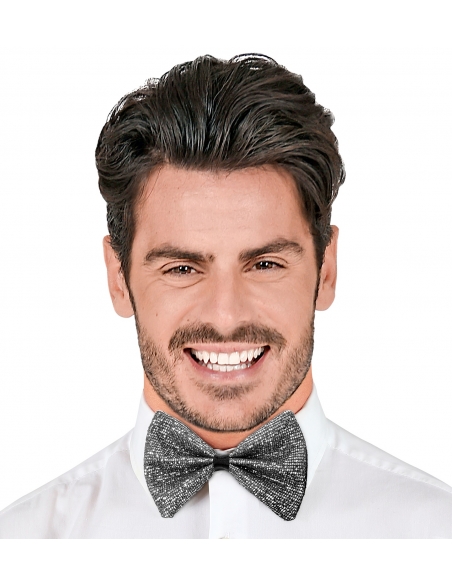 Nœud-Papillon Argenté Brillant pour Adulte : Élégance et Éclat