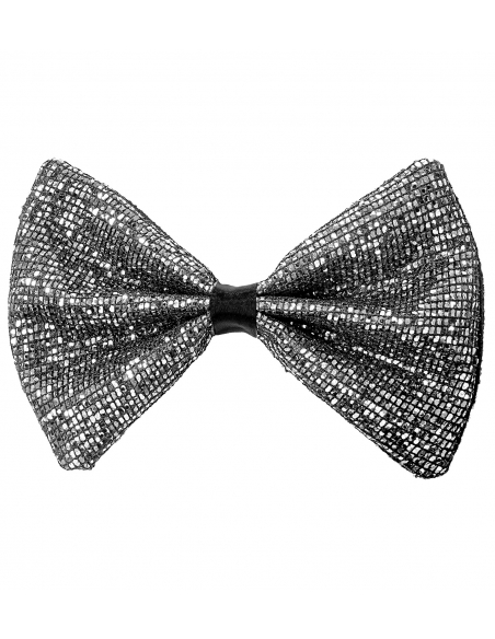 Nœud-Papillon Argenté Brillant pour Adulte : Élégance et Éclat