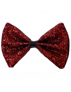 Nœud-Papillon Rouge/Bordeaux pailleté Adulte