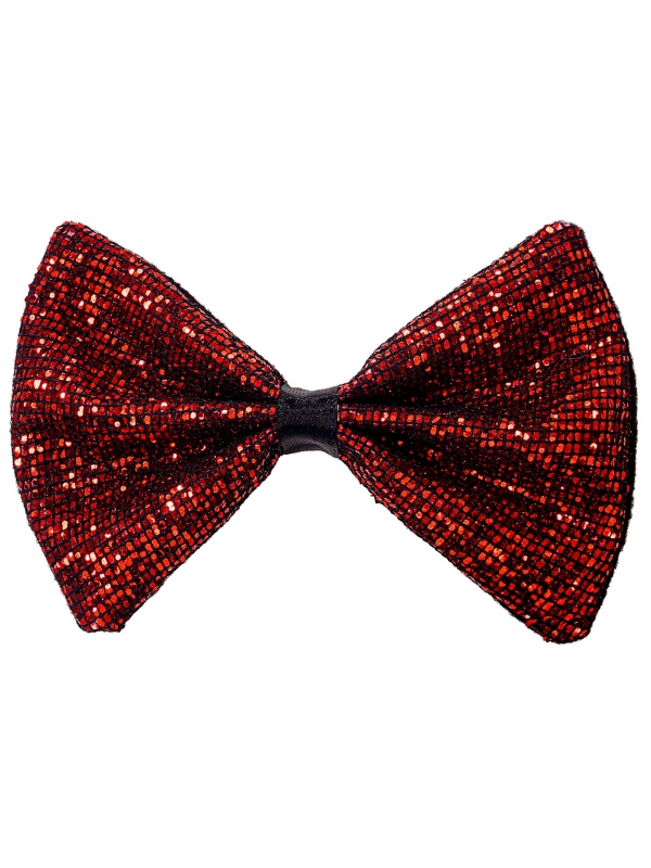 Nœud-Papillon Rouge/Bordeaux pailleté Adulte