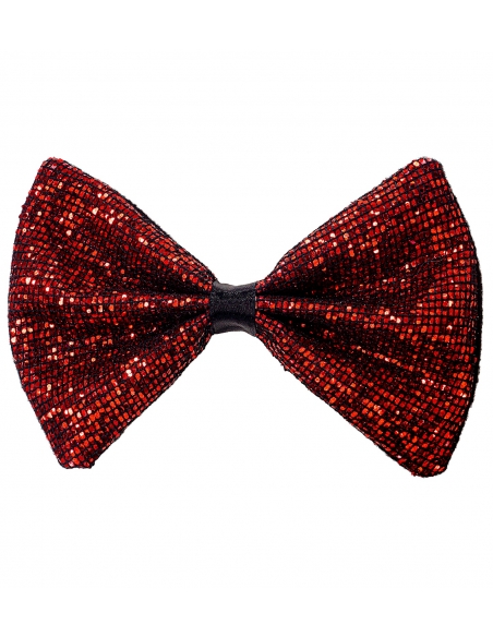 Nœud-Papillon Rouge/Bordeaux pailleté Adulte