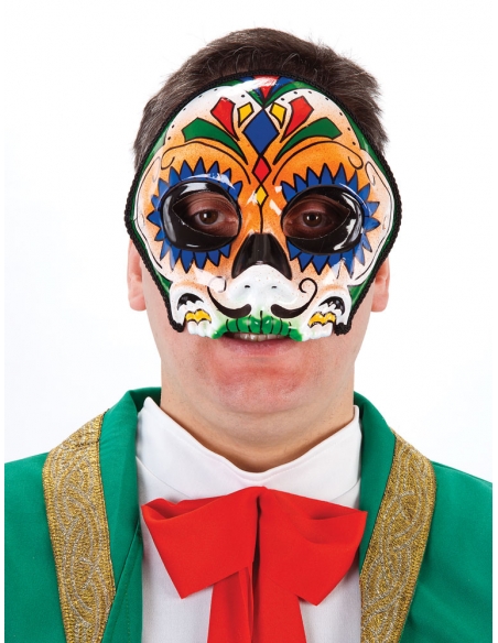 Masque de Crâne Dia de los Muertos : Un Accessoire Très Coloré pour Halloween