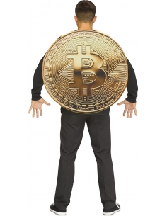 Déguisement de Bitcoin Doré pour Adulte, Devenez la star de la soirée 2