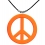 Collier Hippie Couleurs Orange Néon : Symbole de Paix et d'Amour