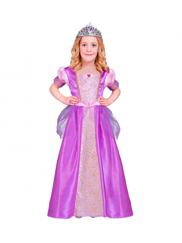 Robe de Princesse Violet et Rose pour Fillettes : Élégance Féérique