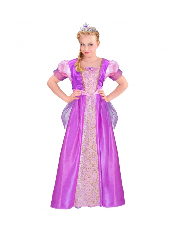 Robe de Princesse Violet et Rose pour Fillettes : Élégance Féérique