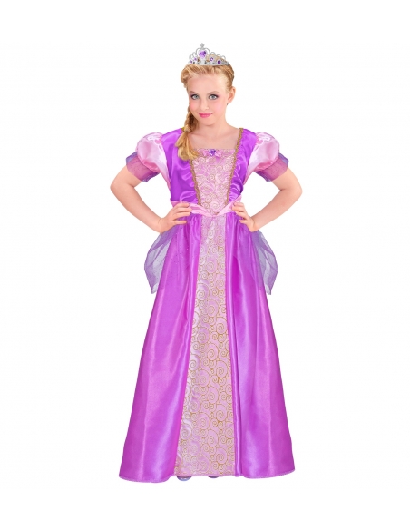 Robe de Princesse Violet et Rose pour Fillettes : Élégance Féérique
