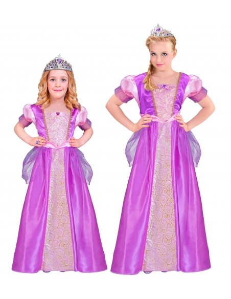 Robe de Princesse Violet et Rose pour Fillettes : Élégance Féérique