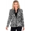Veste Noire et Argentée à Sequins Motif Zébré femme