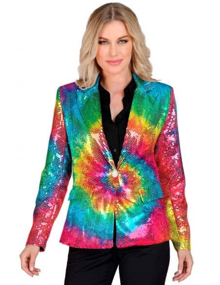 Veste Femme Sequins Arc-en-Ciel : Éclatez de Couleurs et de Style