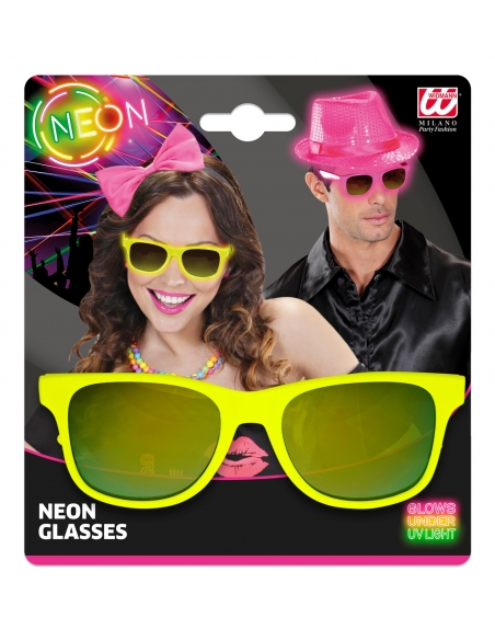 Lunettes Années 80 Jaunes A Lentilles "revo"