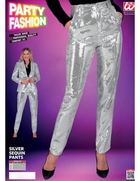 Pantalon Pailleté Argent pour Femme | Collection Party Fashion