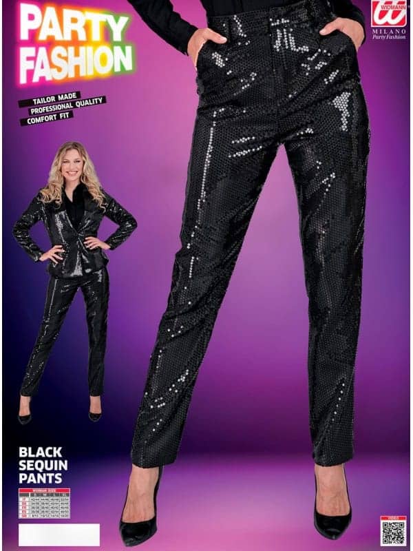 Pantalon Noir à Sequins femme : L'Élégance dans un Écrin de Brillance