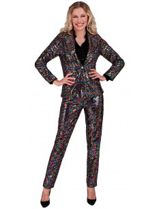 Pantalon à Sequins Multicolore pour femme : L'Éclat de la Fête 2