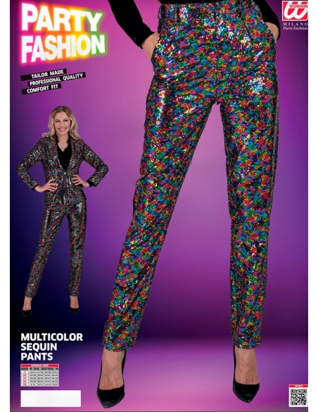 Pantalon à Sequins Multicolore pour femme : L'Éclat de la Fête