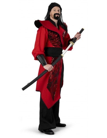 Costume de Samouraï Rouge et Noir : Élégance et Puissance