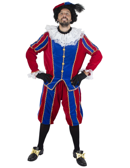 Déguisement Père Fouettard Rouge & bleu Homme