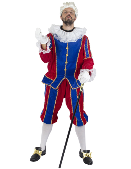 Déguisement Père Fouettard Rouge & bleu Homme