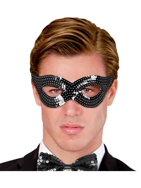 Masque Loup Sequin Noir pour toutes vos fêtes