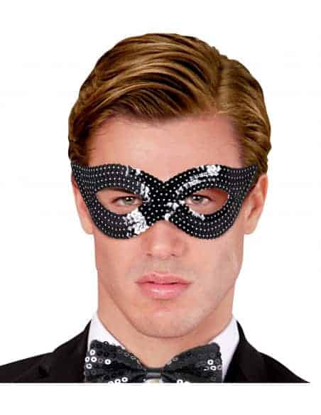 Masque Loup Sequin Noir pour toutes vos fêtes