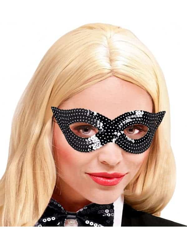 Masque Loup Sequin Noir pour toutes vos fêtes
