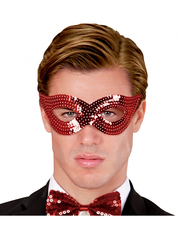 Masque Loup à Sequin Rouge: L'Éclat des Fêtes