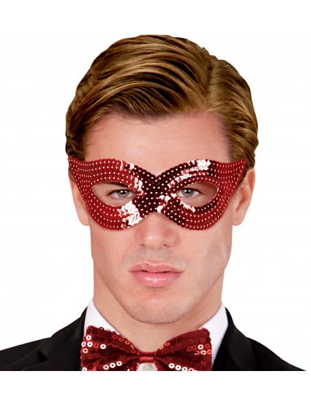 Masque Loup à Sequin Rouge: L'Éclat des Fêtes
