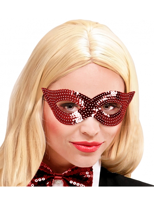 Masque Loup à Sequin Rouge: L'Éclat des Fêtes