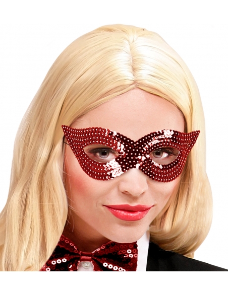 Masque Loup à Sequin Rouge: L'Éclat des Fêtes